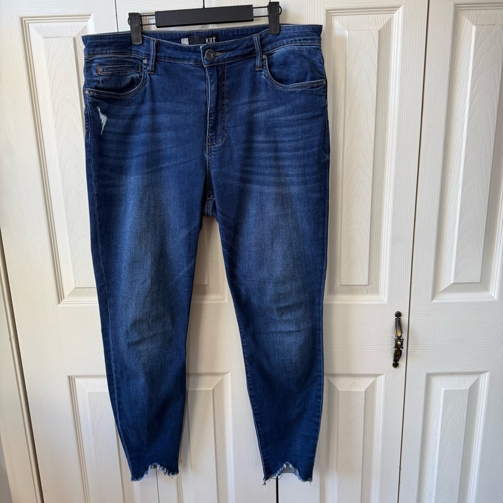 Kut From The Kloth High Rise Chew Ankle Jeans Women’s Size 14